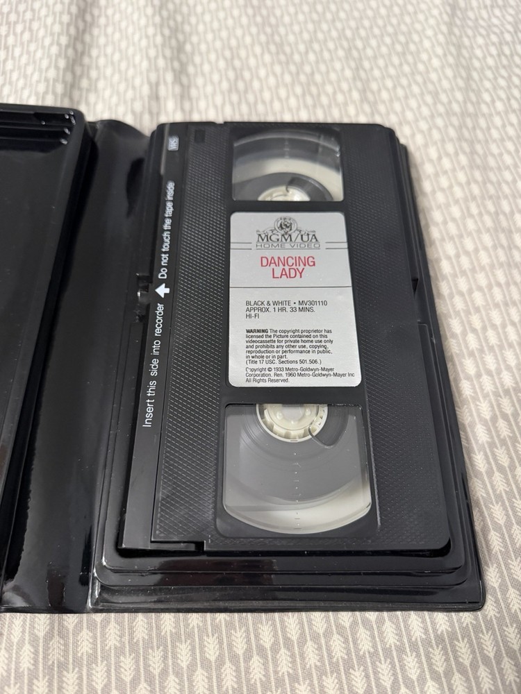 Dancing Lady (VHS, 1933) 1987 Rare Clamshell
