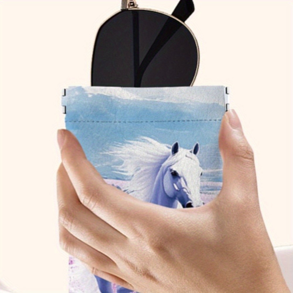 1pc PU Leather Rectangle Eyeglass Cases Eyeglass Sunglasses Protector