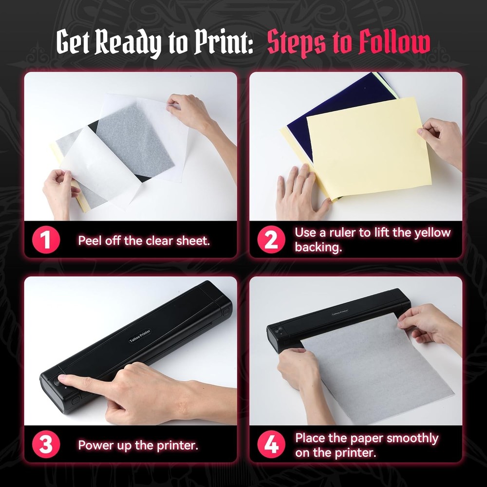 Phomemo Tattoo Transfer Stencil Printer A4 Thermal Bluetooth Tattoo Machine