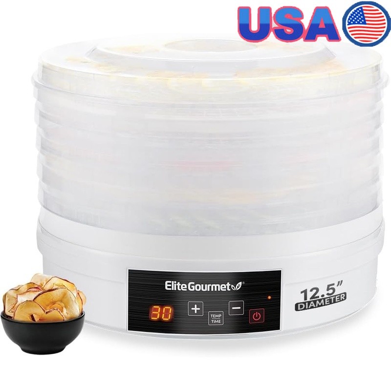 Adjustable Temperature Food Dehydrator W/ Timer Healthy Snacks & Crafts New