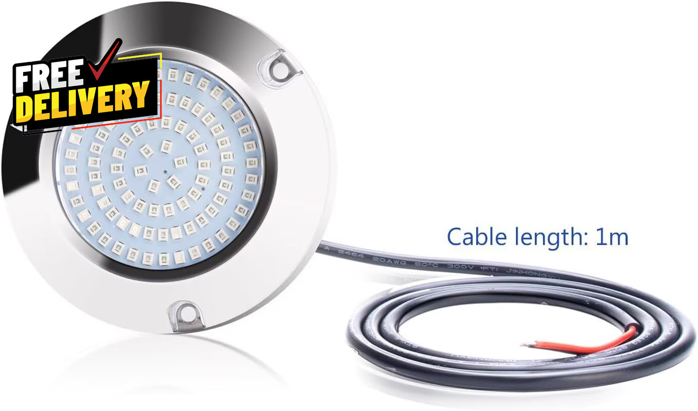 90Led Boat Marine Led Underwater Lights,Stainless Steel IP68 Waterproof Surface