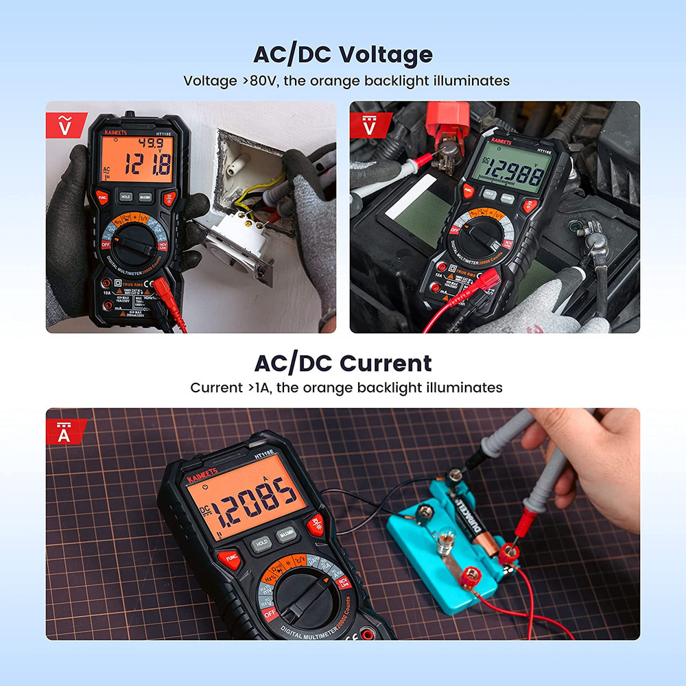 HT118E Digital Multimeter TRMS 20000 Counts with Higher Resolution Auto-Ranging