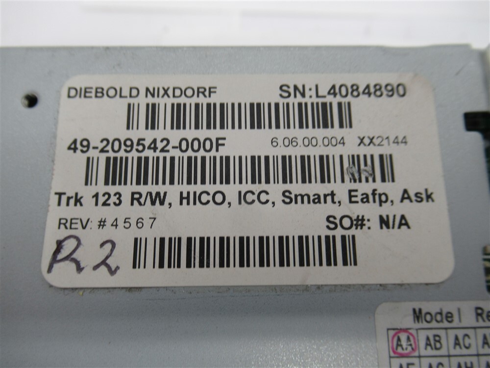 Diebold Inc 49-209542-000F , Motorized Card Reader (REFURBISHED)
