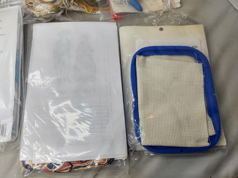 Craft Supplies Lot Metal Loop Sewing Needles Pillow Pattern Embroidery Thread
