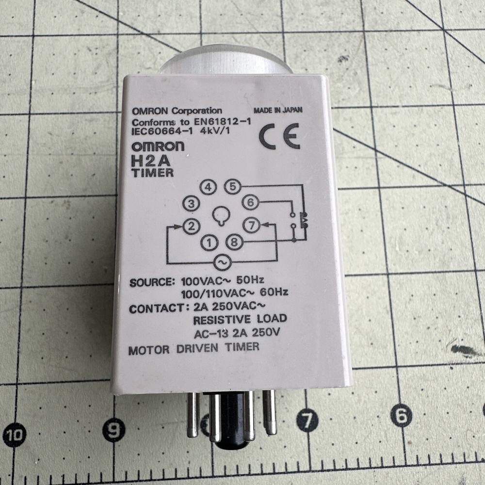 OMRON H2A-7H MOTOR DRIVEN TIMER 0-6 Seconds 50/60 Hz