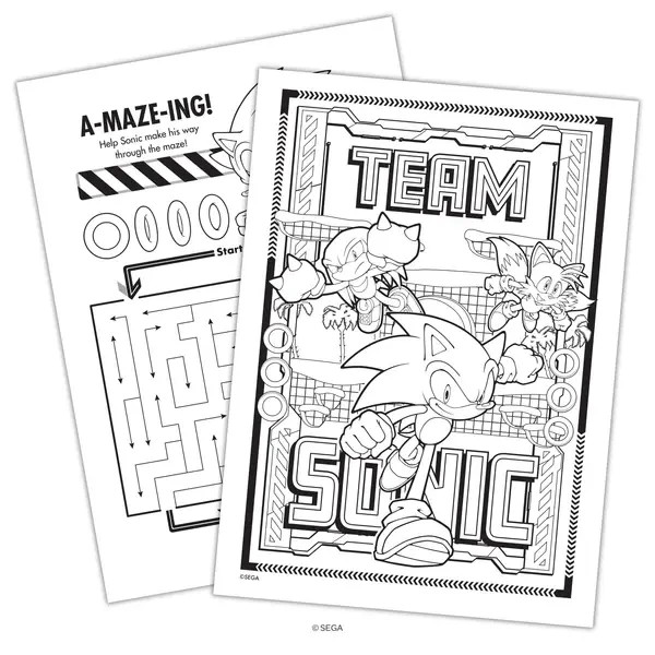 Bendon Publishing Sonic Jumbo Coloring and Activity Book