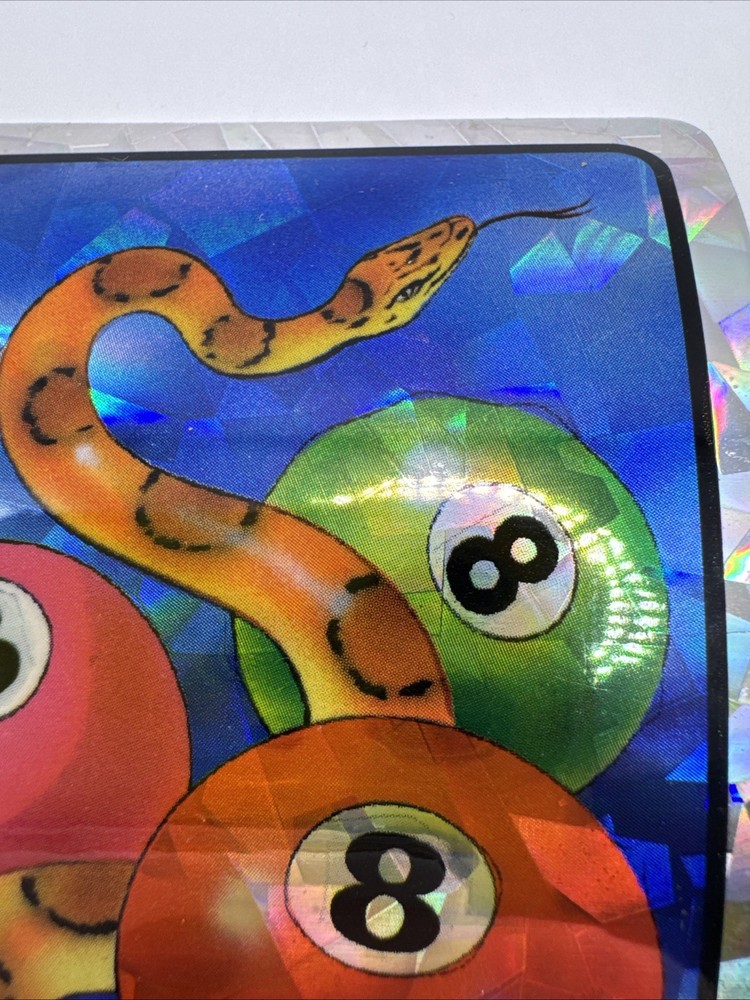 Vintage Eightballs Boa Constrictor Vending Machine Sticker Prism