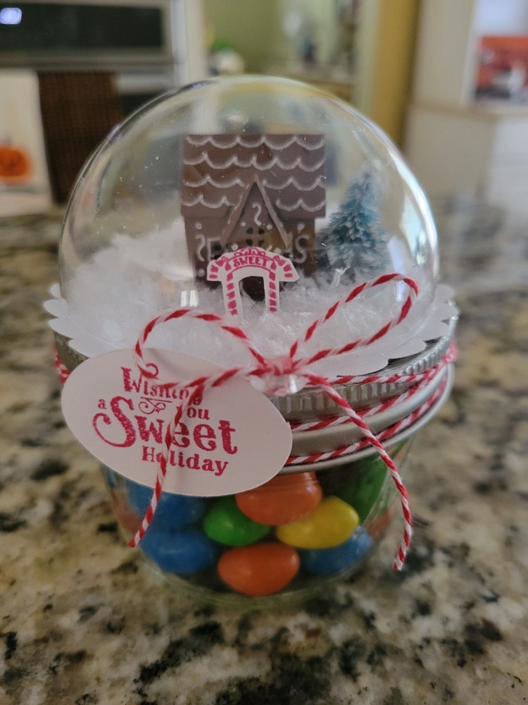 Gingerbread globe jar