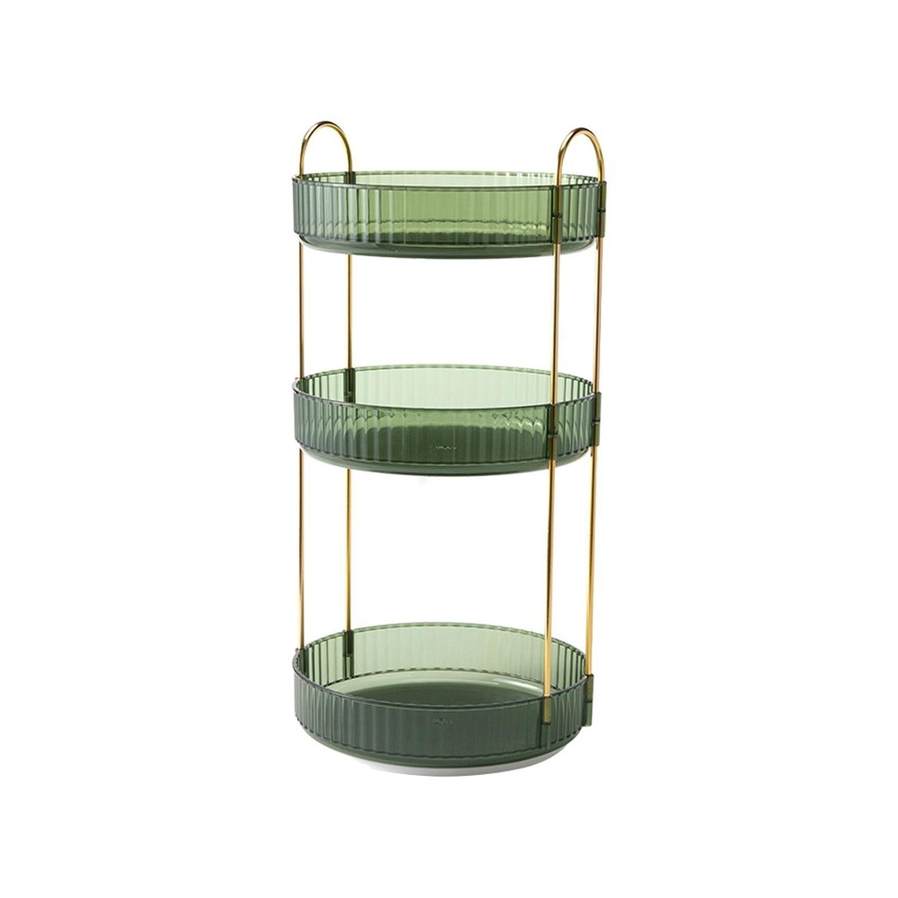 Makeup Organizer 3 Tier Multifunction Portable Fruit green