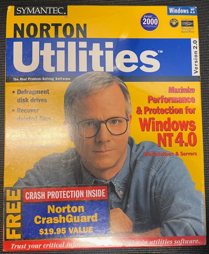 SYMANTEC NORTON UTILITIES VERSION 2.0 WINDOWS 95 VINTAGE SOFTWARE