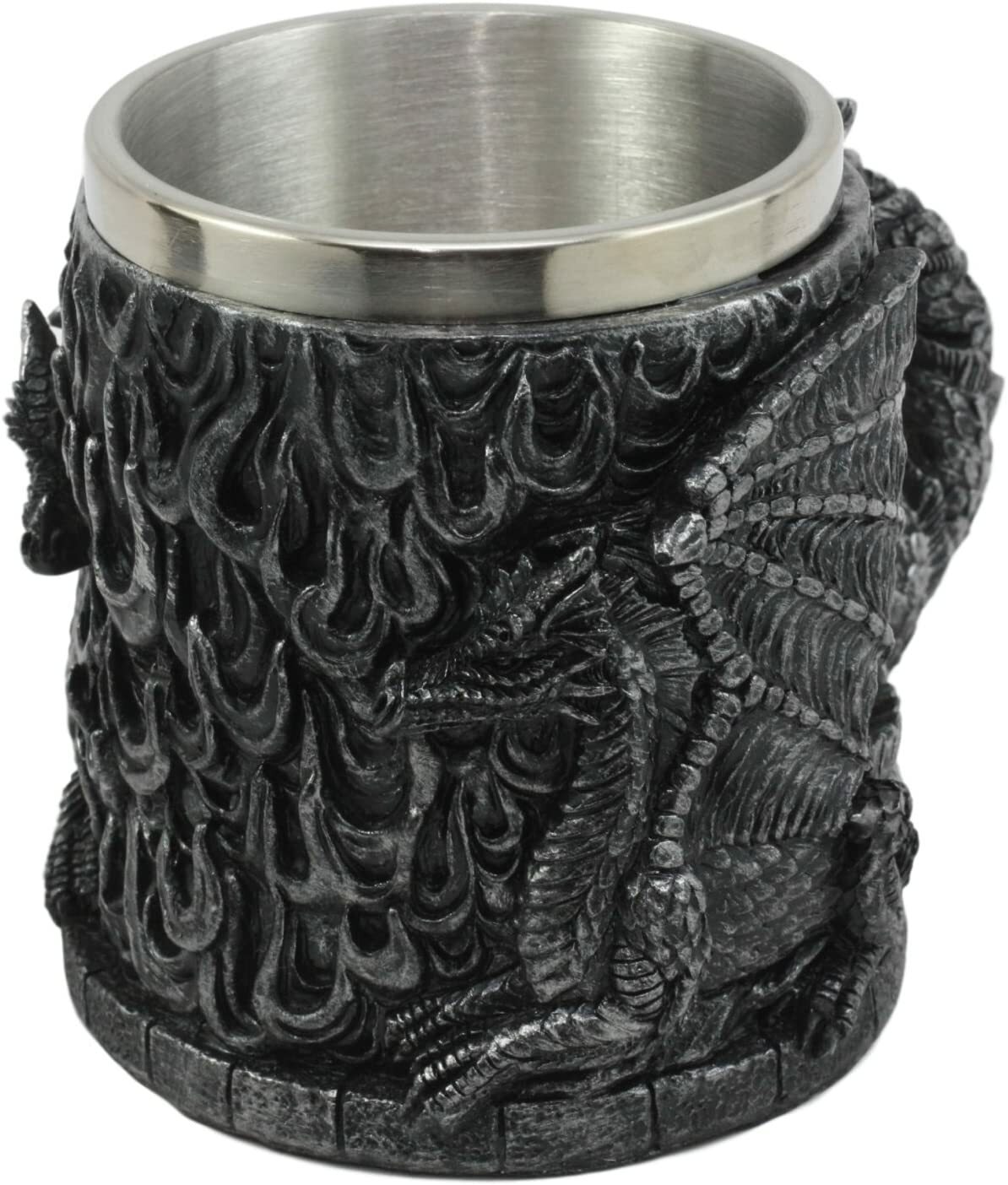 Ebros Medieval Flames Fire Dragon Mug Beer Stein Tankard Coffee Cup 5.75"Long