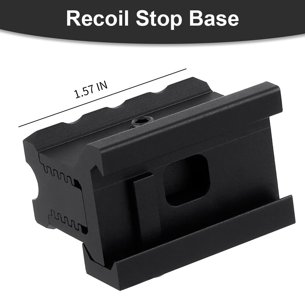 Picatinny Riser Mount Adjustable Height 0.9-1.2in Lockdown Series 3 Slots Raise