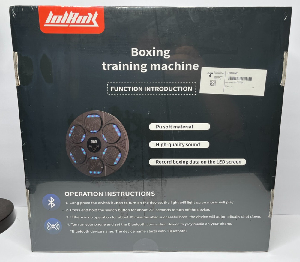 Musical Boxing Machine With Music LED LOLBOX Bluetooth