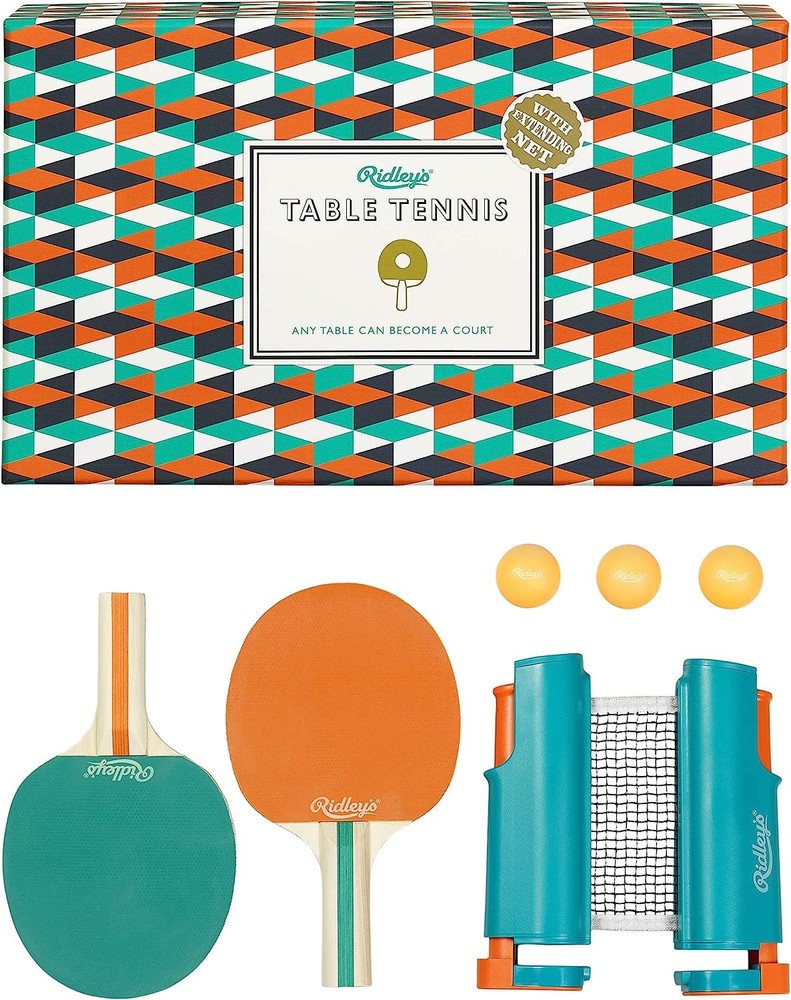 Ridley's Table Tennis Set With Extending Net Great Gift Idea