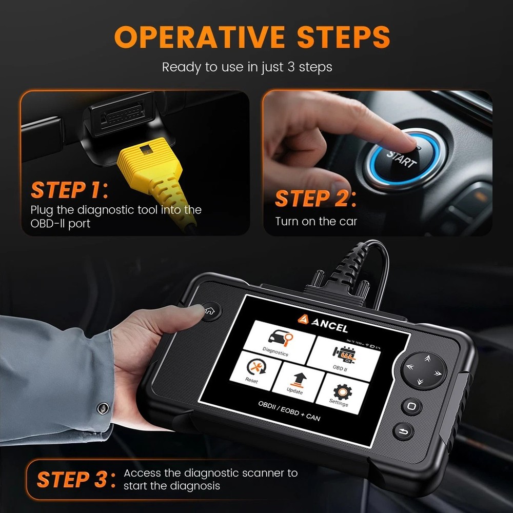 Jeep Wrangler OBD2 PRO Diagnostic Reader ABS SRS Engine Trans Scanner Tool