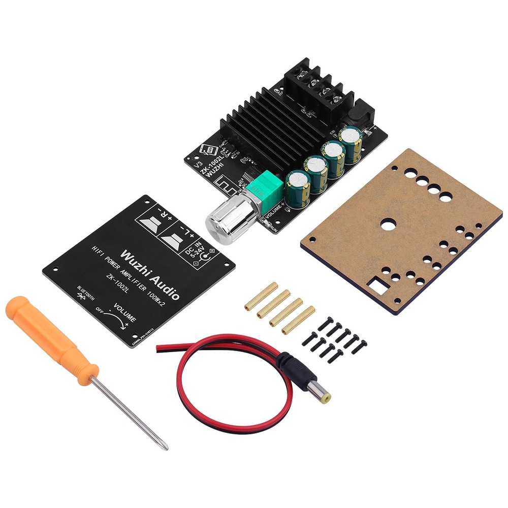 ZK-1002L 200W Audio Power Amplifier Board with Bluetooth and AUX Inputs, 2.0 ...
