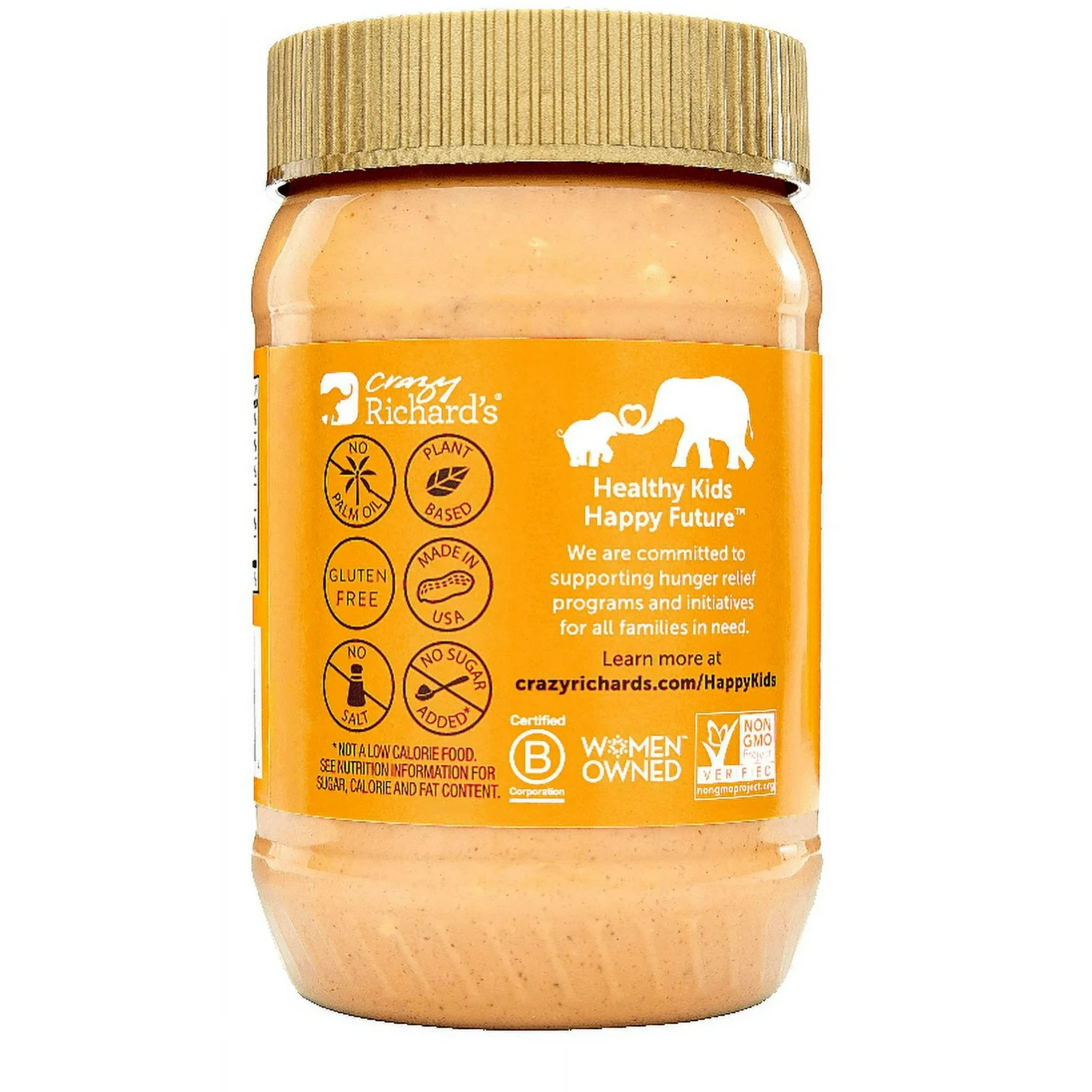 Crazy Richard’s Crunchy Peanut Butter 16oz Jars (2-Pack) | 100% Peanuts, Natural