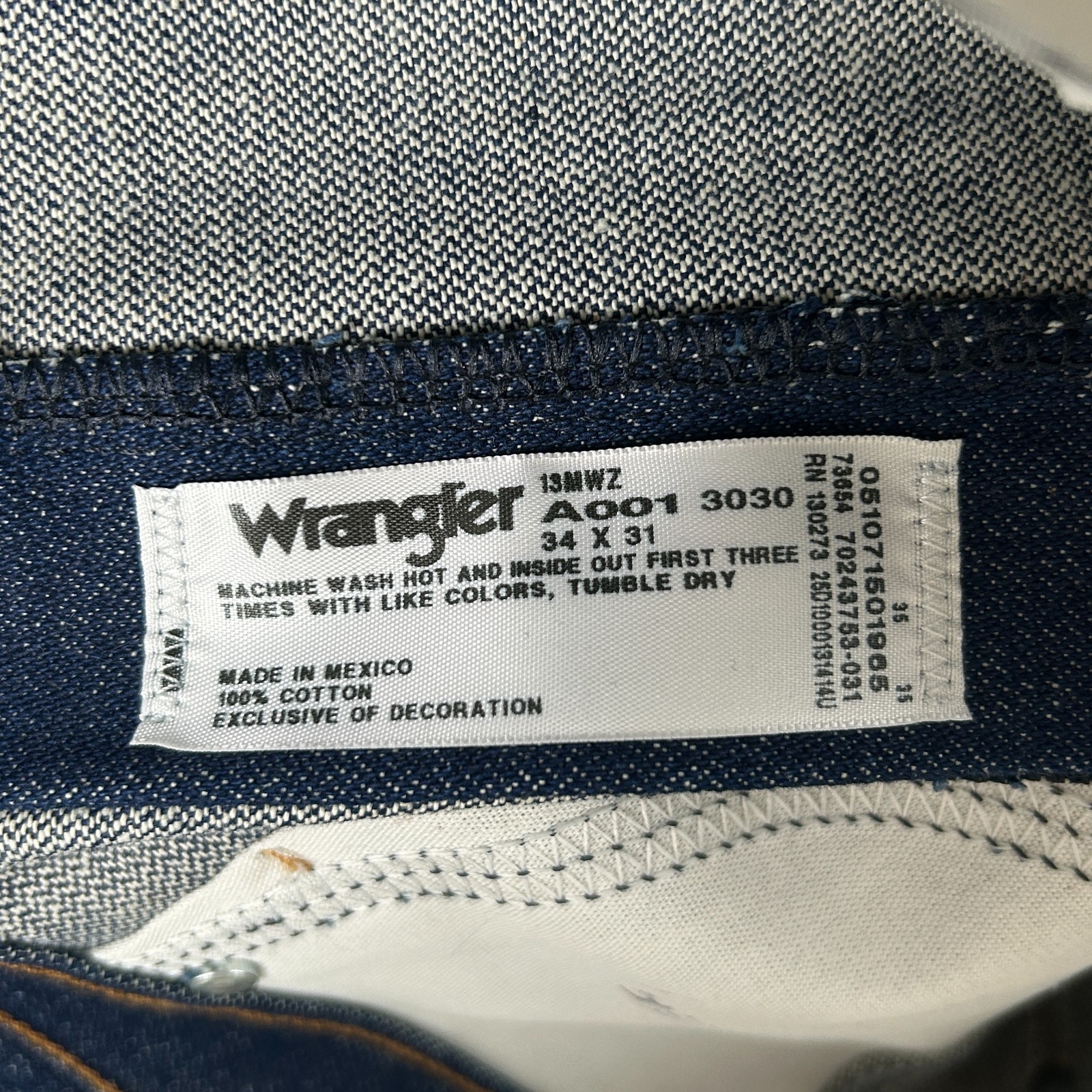 Wrangler Jeans Mens Cowboy Cut 13MWZ Pro Rodeo Rigid Indigo Denim Original Fit