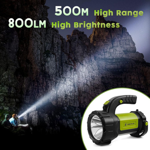 AlpsWolf Camping Lantern Rechargeable, LED Flashlight Spotlight Green