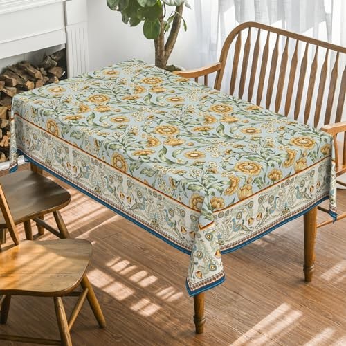 Rustic Rectangular Tablecloth 52x70 Inch, Bird 52" x 70" (Rectangular) Green