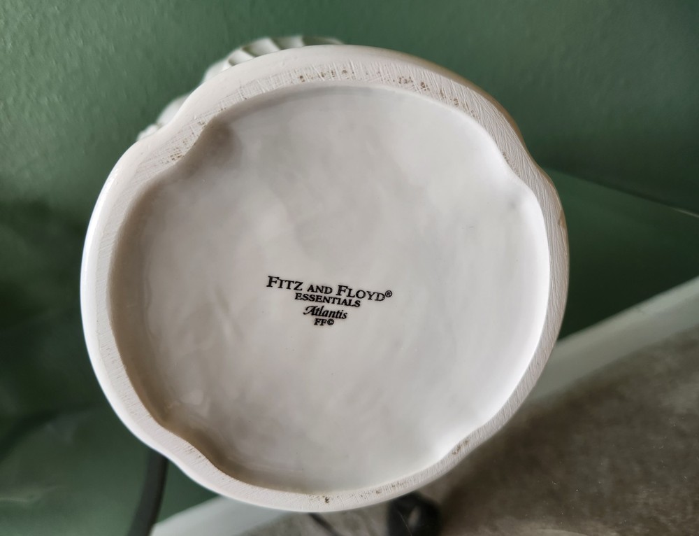 FITZ and FLOYD Essentials 11" Ceramic ATLANTIS Pitcher JUG Grecian Design Shells