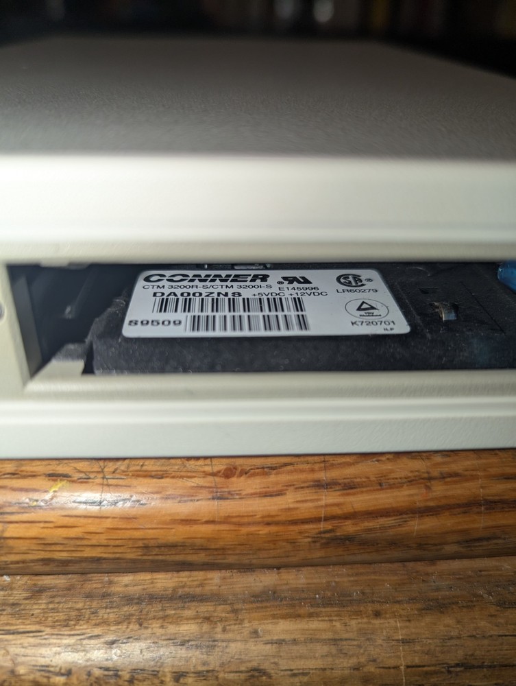 Vintage Conner CTM3200E-S External Tape Drive Computer Memory Retrieval