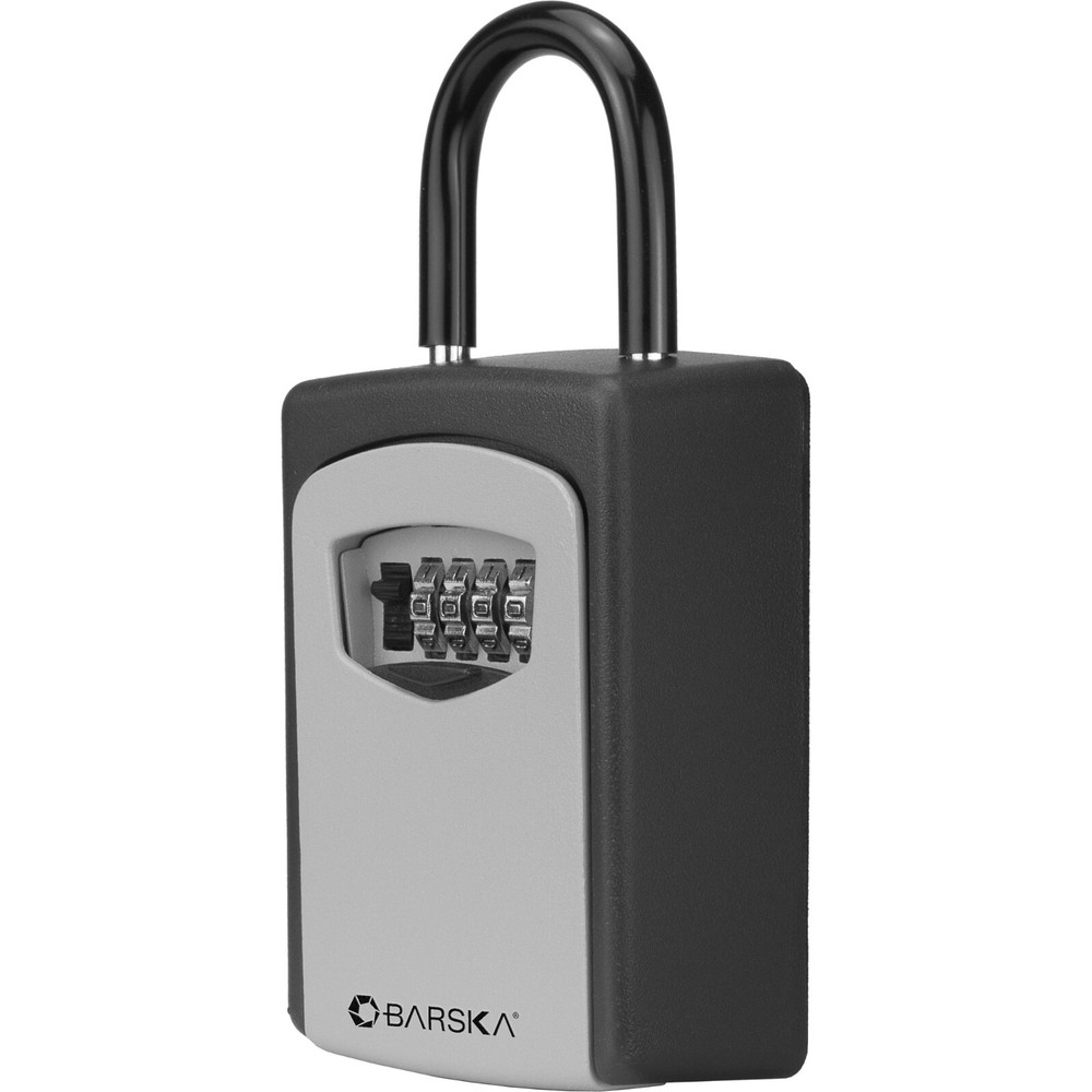 Barska Security Key Safe Combination Lock Box with Door Hanger & Wall Mount