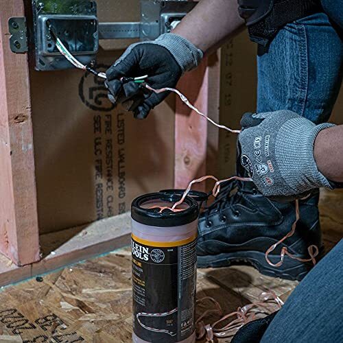 Klein Tools 56108 Poly Pull Line with Orange Tracer, 500ft