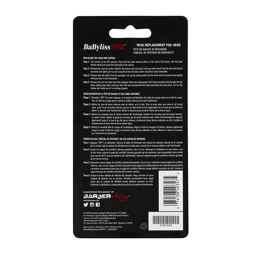BaBylissPRO Gold Replacement Foil Head & Cutters | FXRF2G