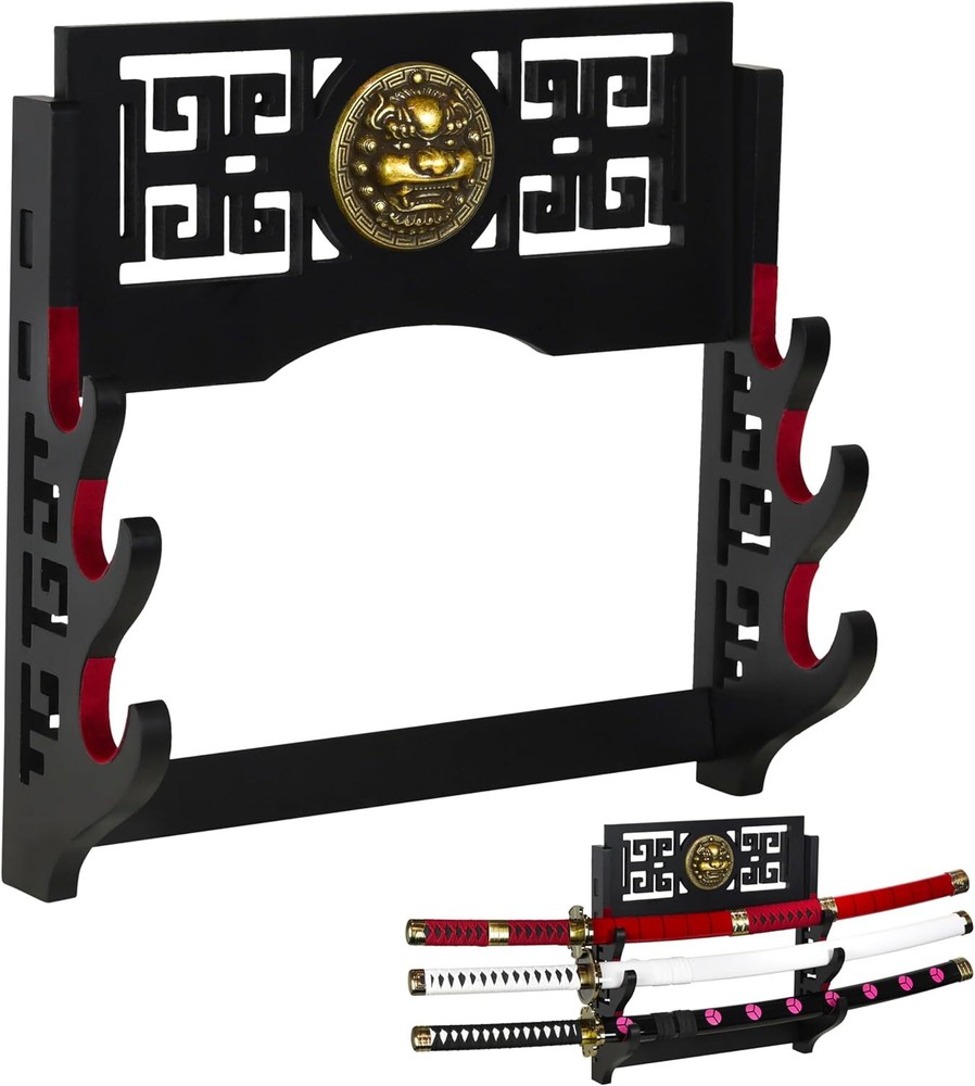 Wall Mount Sword Holder - 4 Tier Options Available - Crafted Using Wood Katan...