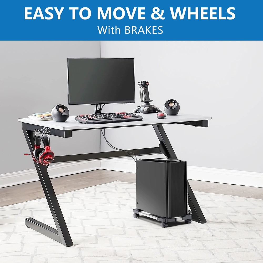 LABOBOLE Computer Tower Stand - Adjustable PC for Most Desktop Towers, Black