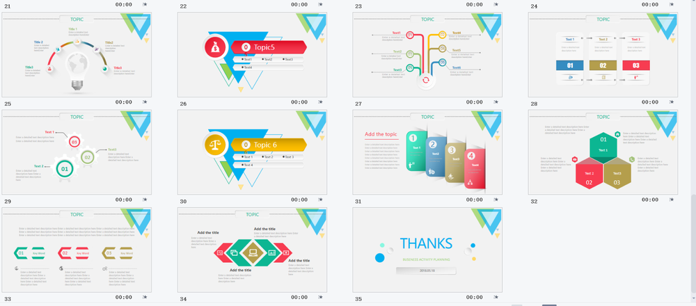 Professional PowerPoint edited Template-Business Summary Modify easily 35 pages