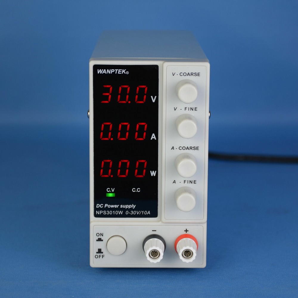 0-30V 0-10A Benchtop Lab Power Supply Precision Variable Digital Adjustable 300W