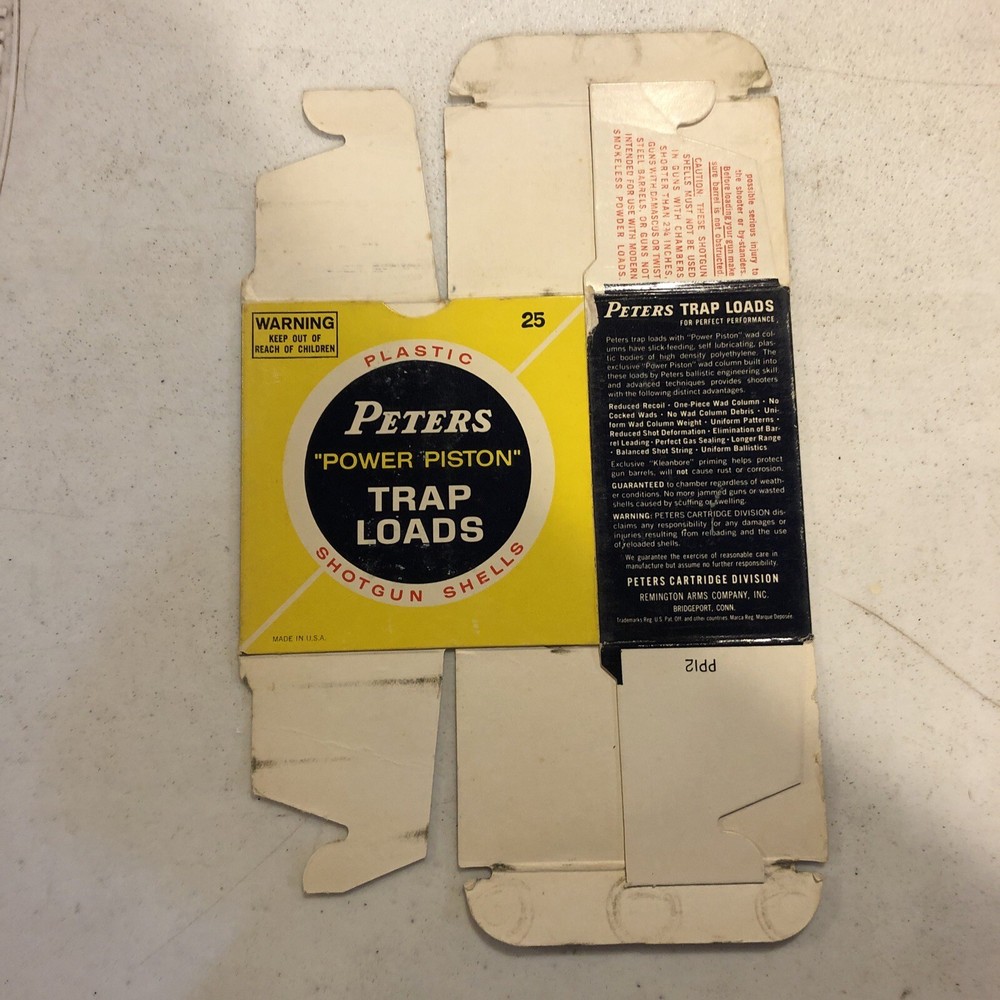 VINTAGE Peters Trap Load Empty 12 GA SHELL BOX