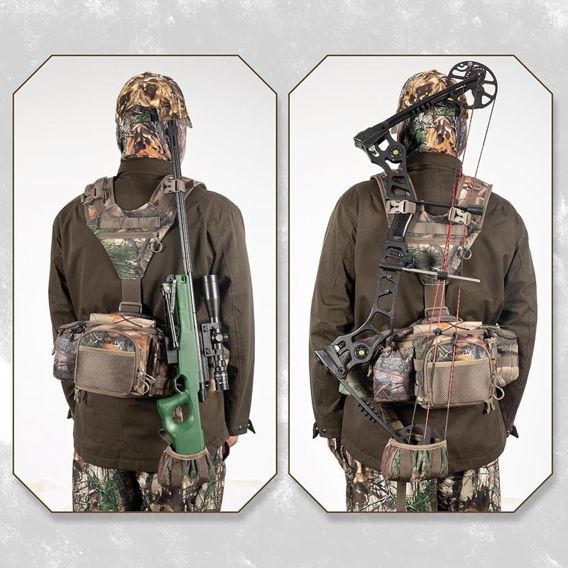 Durable Camo Hunting Backpack Stealth Multi Functional Storage Bag W/ Zippers US