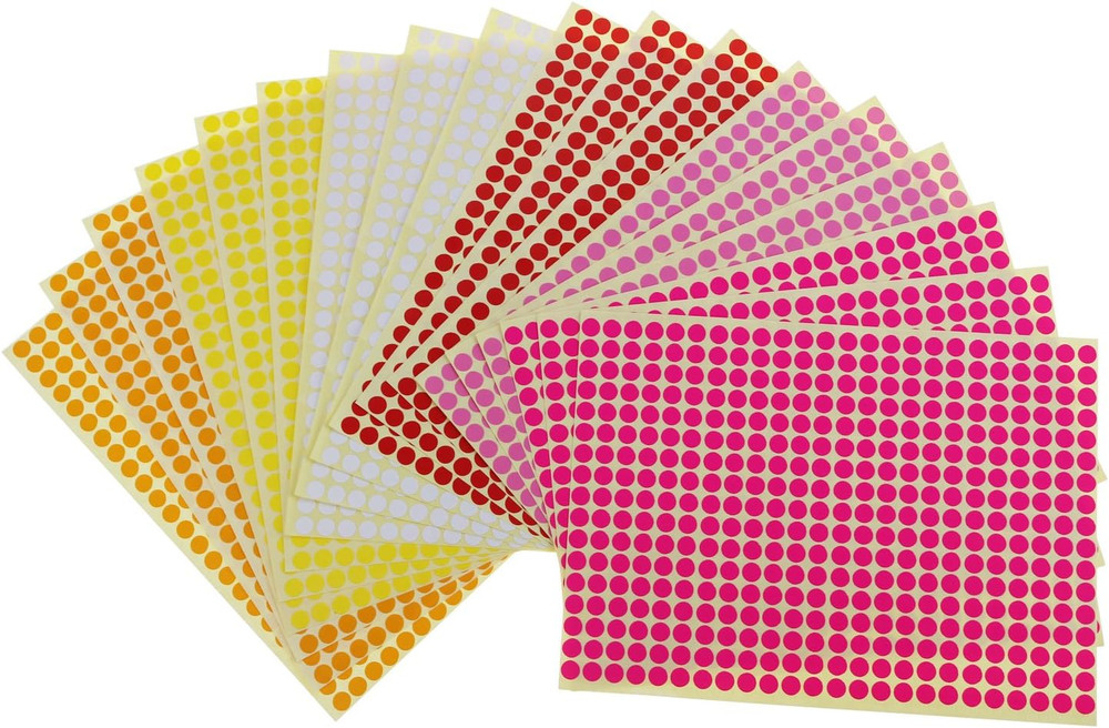 Sticky Color Coding Labels Removable Small Circle Dot Stickers for Classroom Org