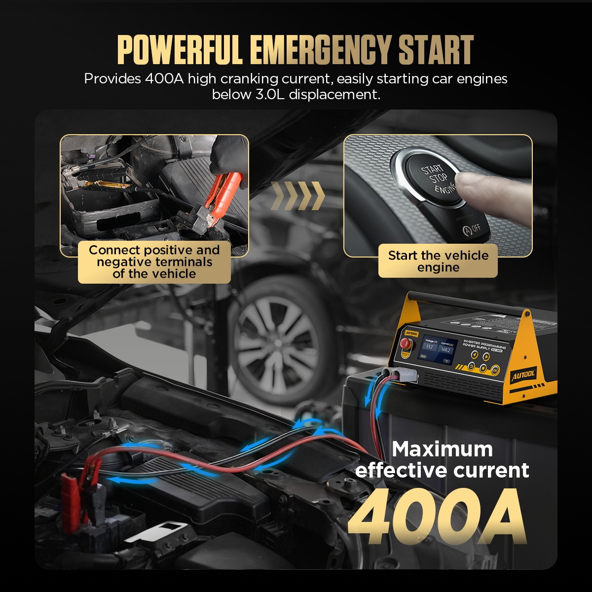Reprogramming Power Supply ECU Battery Charger Stable +Trolley Cart Rolling Tool