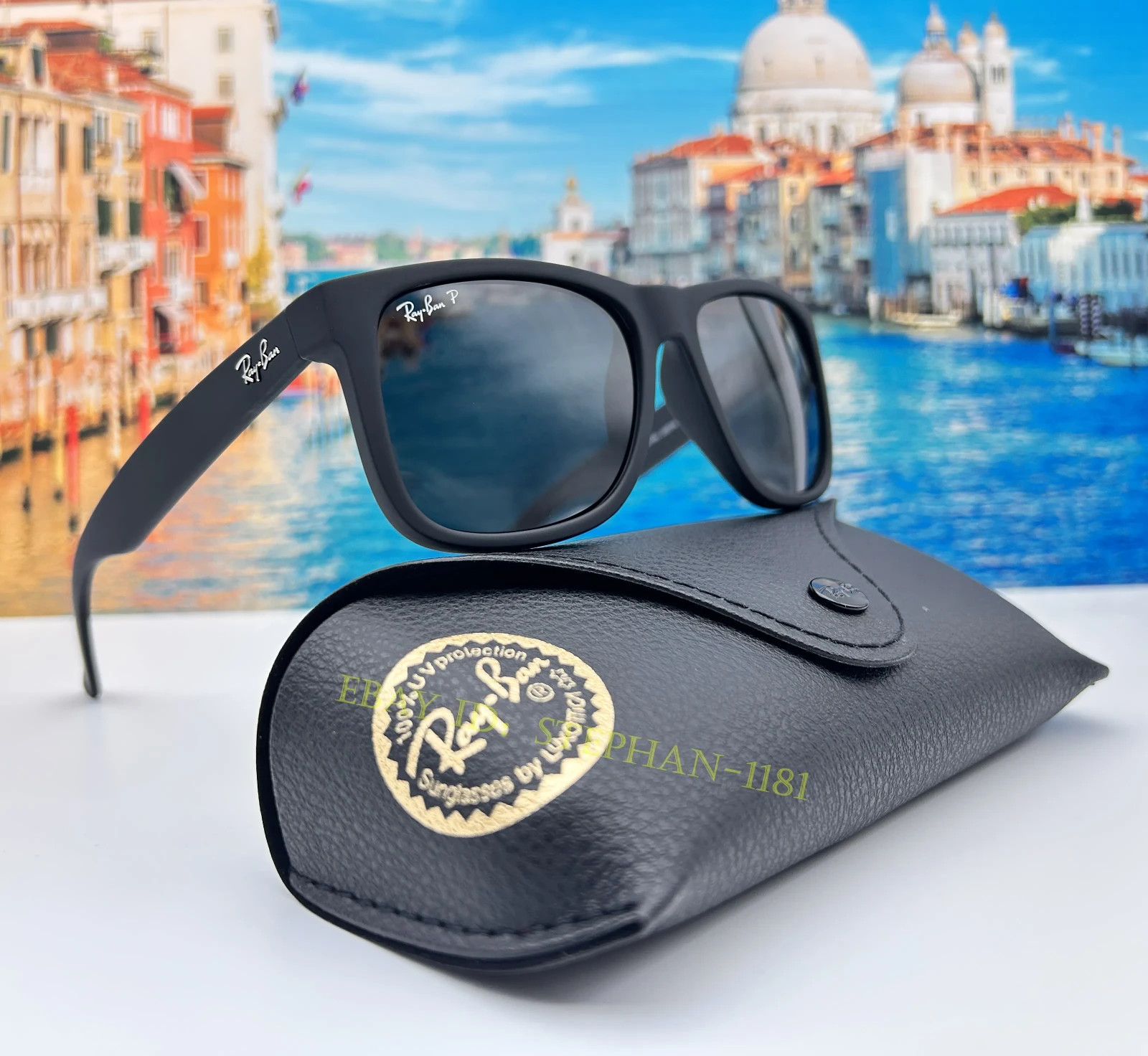 Ray-Ban Justin RB4165 622/2V Polarized Sunglasses Matte Black Grey Lens 54mm