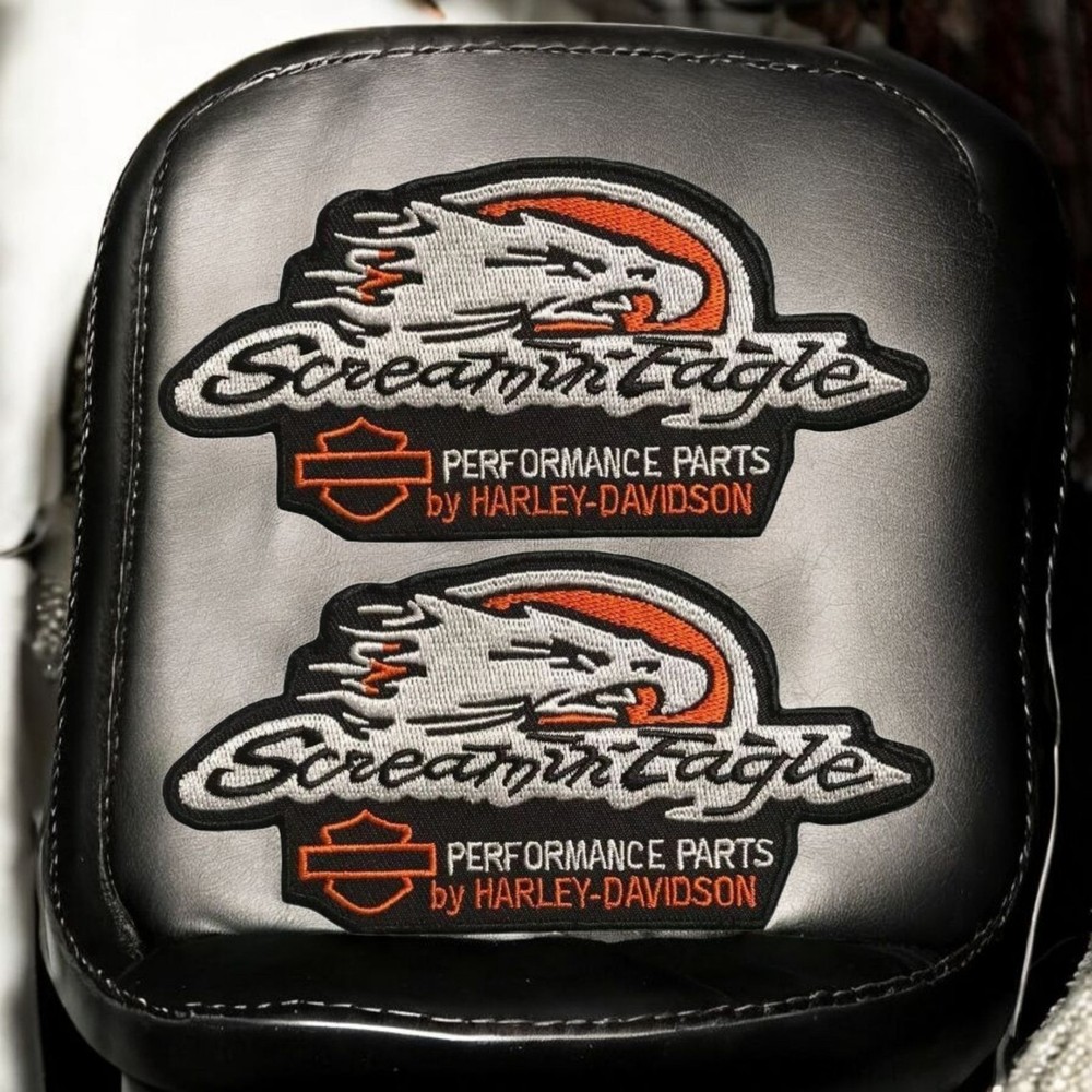Harley Davidson screamin eagle performance iron on patch 5 x 2.5 inch 2 Pc