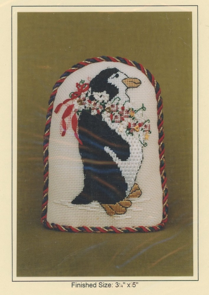 Rainbow Gallery Cheryl Schaeffer Santa & Co. Wrongway Penguin Needlepoint