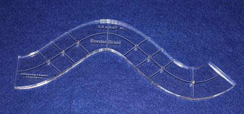 Border Braid-Quilting Template -  3/8" Clear Acrylic