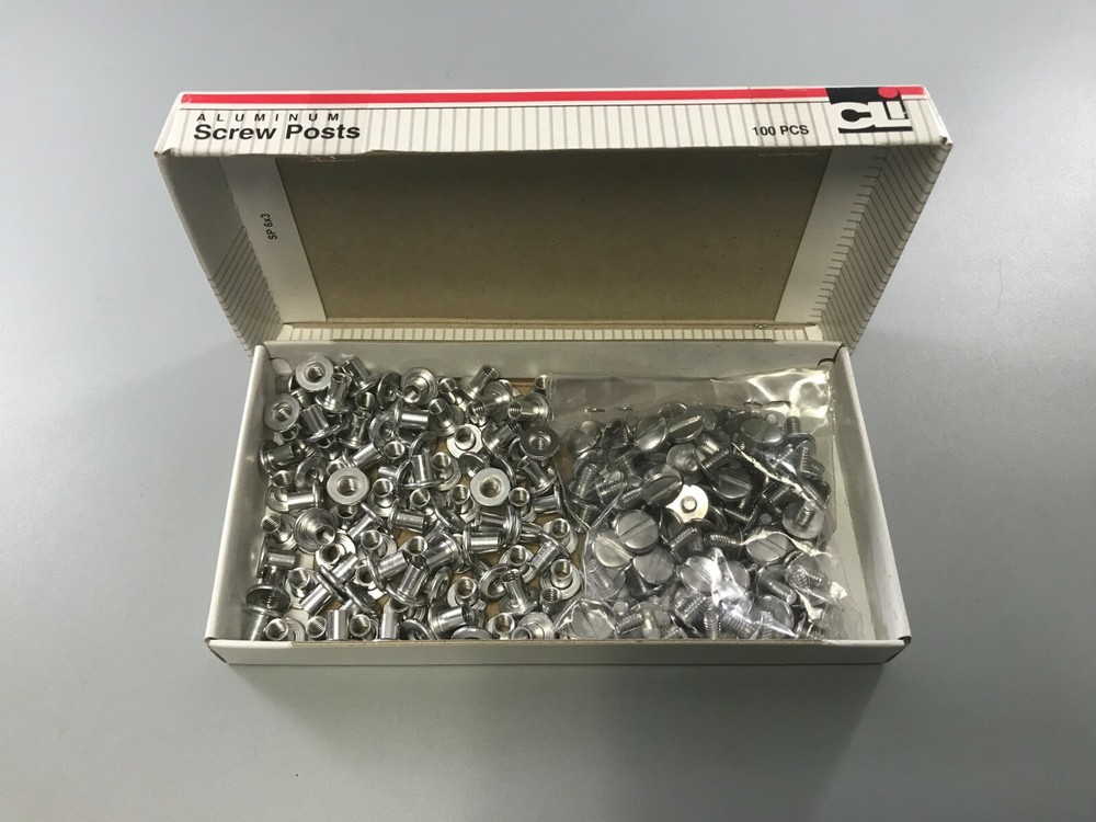 CLI 3701L ALUMINUM SCREW POSTS, 1/4" LENGTH, (100 BOX)