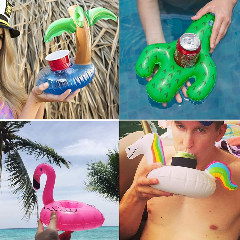 Inflatable Drink Holder 35 Pack Inflatabl Floats Floating Cup Holders Fun Floati