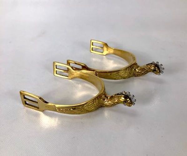 Cavalry Spurs for Boots - Brass Eagle Head