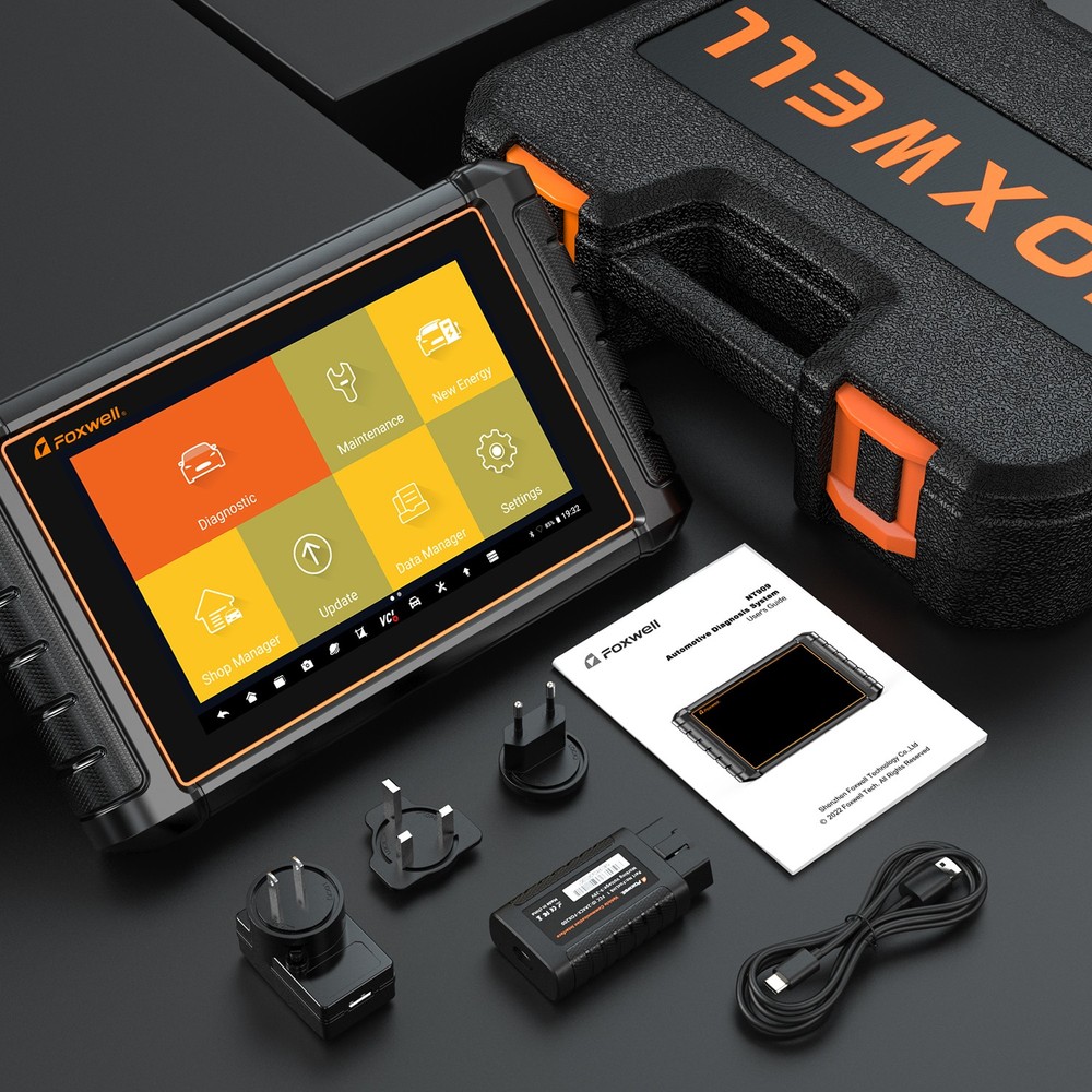 FOXWELL NT909 OBD2 Scanner WIFI Bluetooth Bi-directional Tablet Tool E~CU Coding