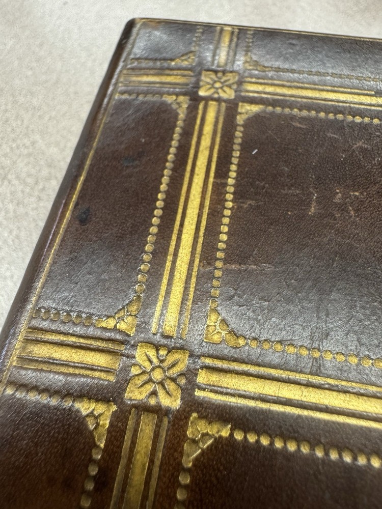 Tiffany & Co. Leather Tooled Desk/Cigarette Box Brown