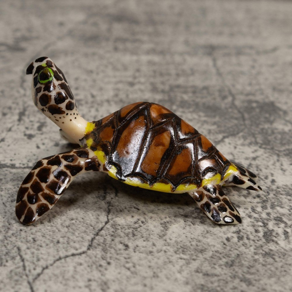 Large Sea Turtle Tagua Carving