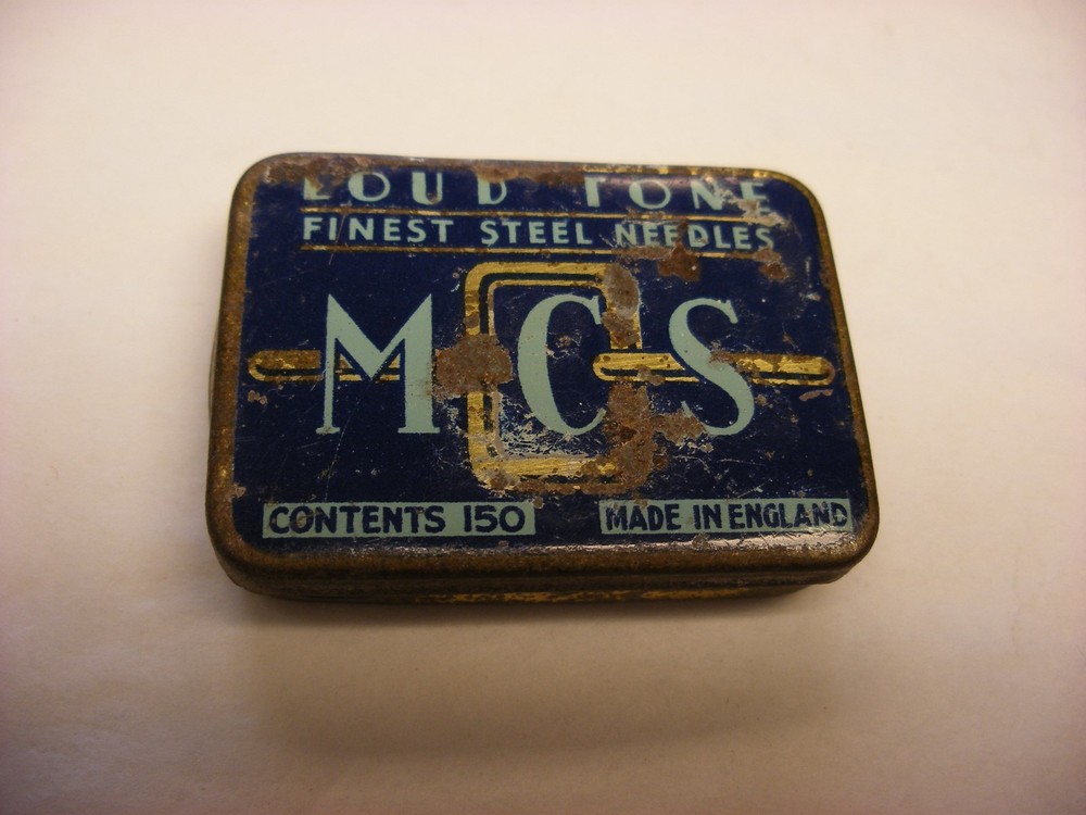 Phonograph Victrola Gramophone Needle Tin - MCS - Loud Tone - Empty