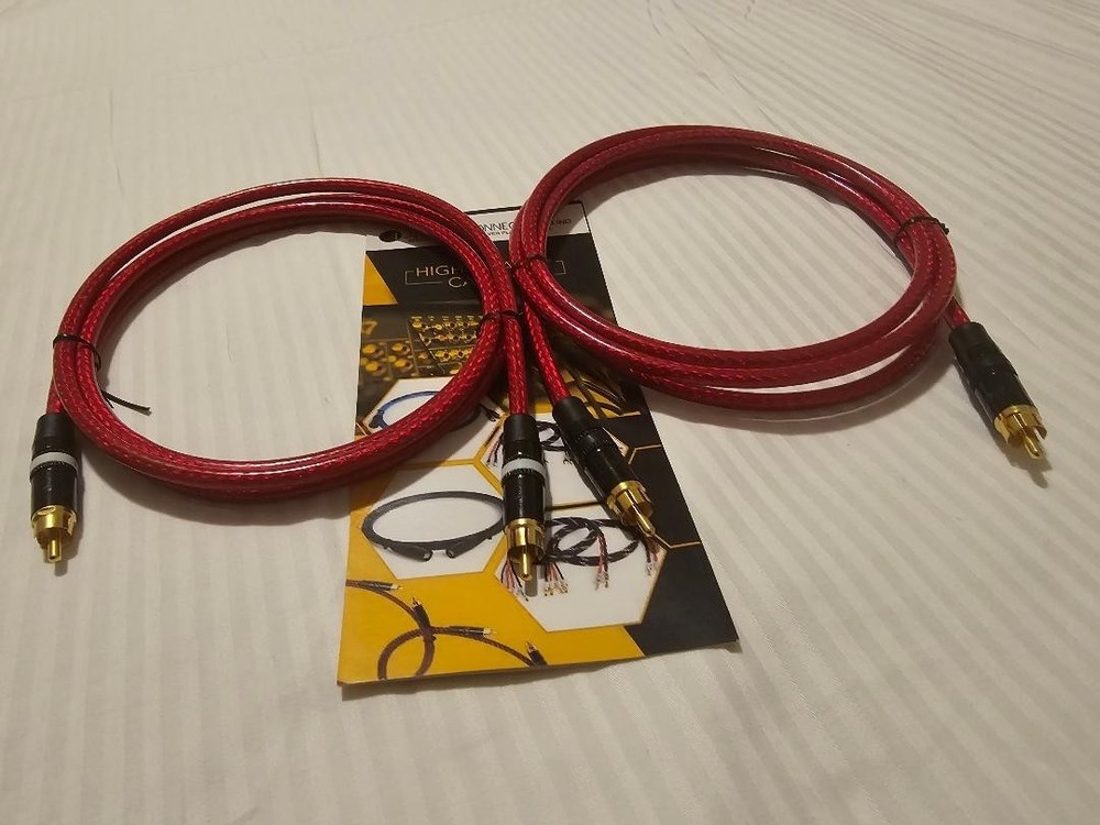 Liberty Cable Red digital dual shield translucent RCA to RCA Cable