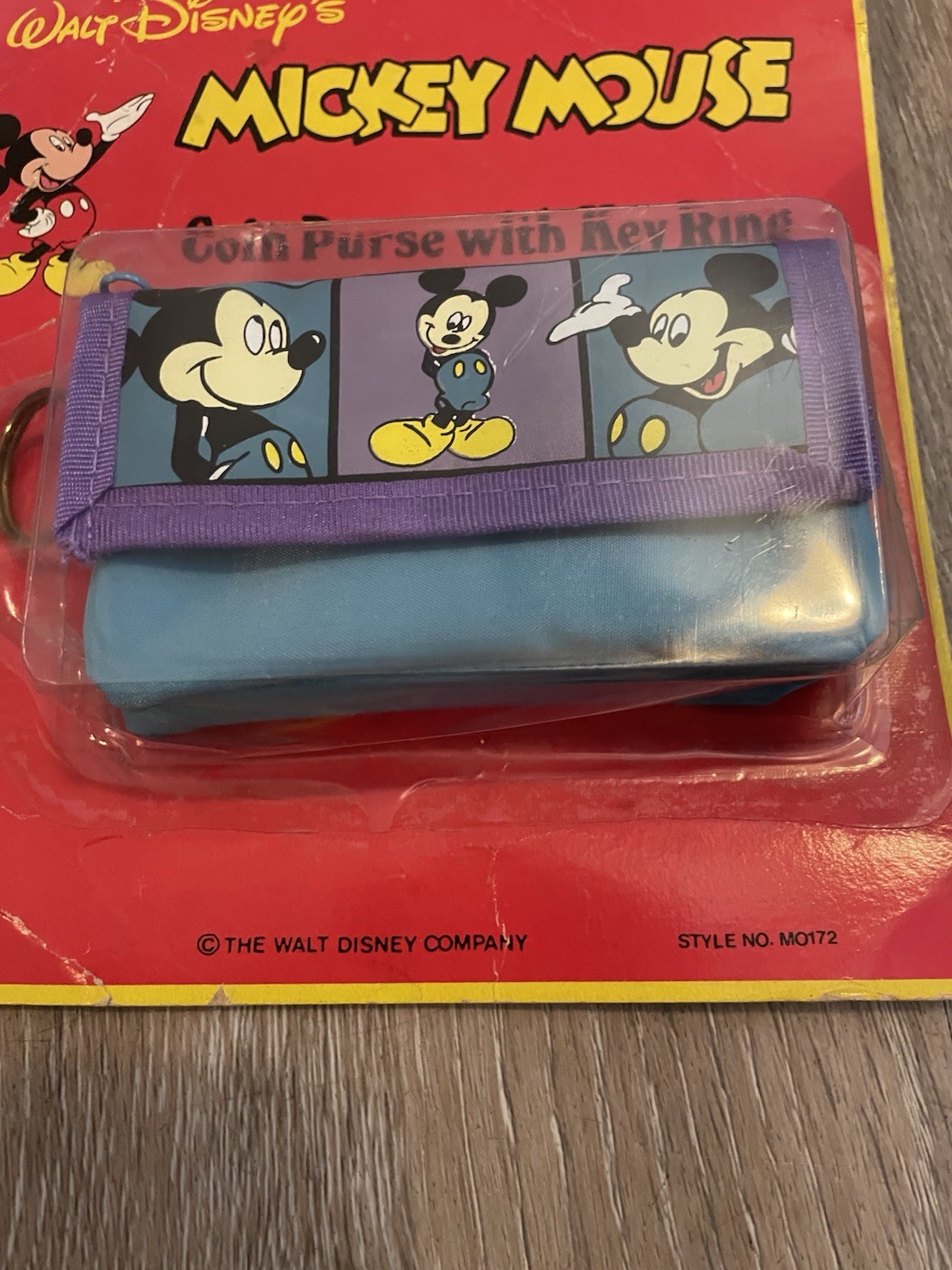 Vintage Rare Mickey Mouse Coin Purse With Key Ring New The Walt Disney Company